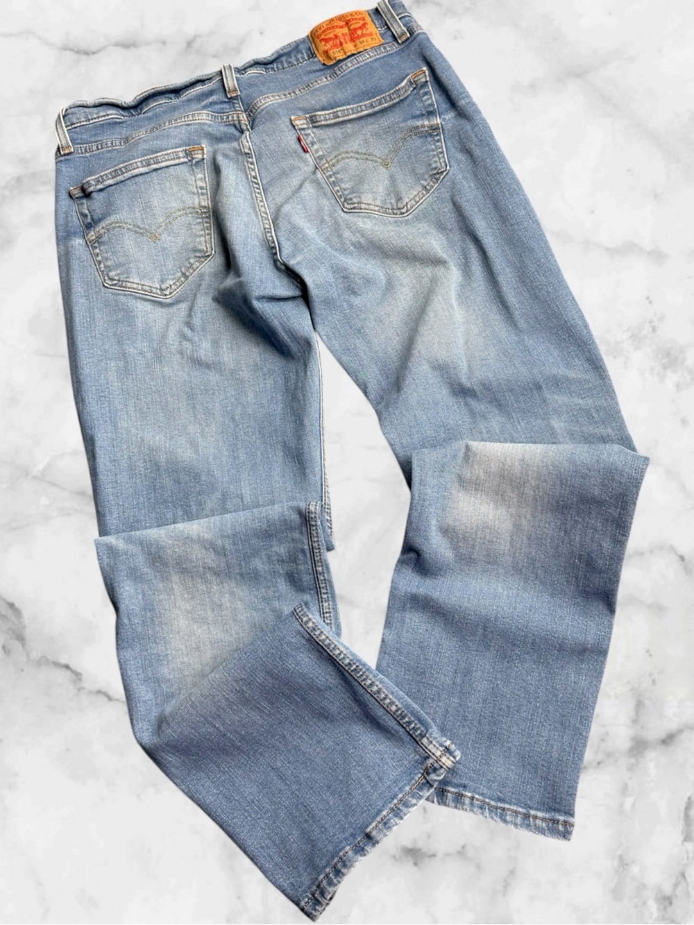 Levi’s 514 Mens Jeans Size 34x32 Straight Leg Light Wash Stretch Denim Blue